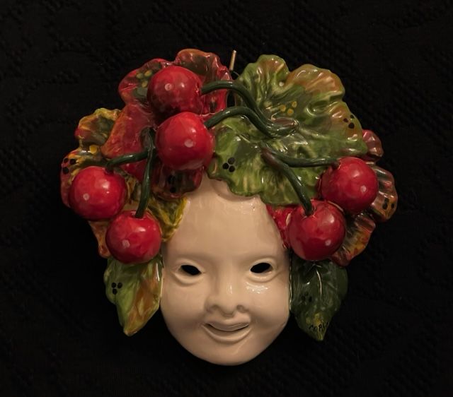 Maschera 15x15 con ciliegie 