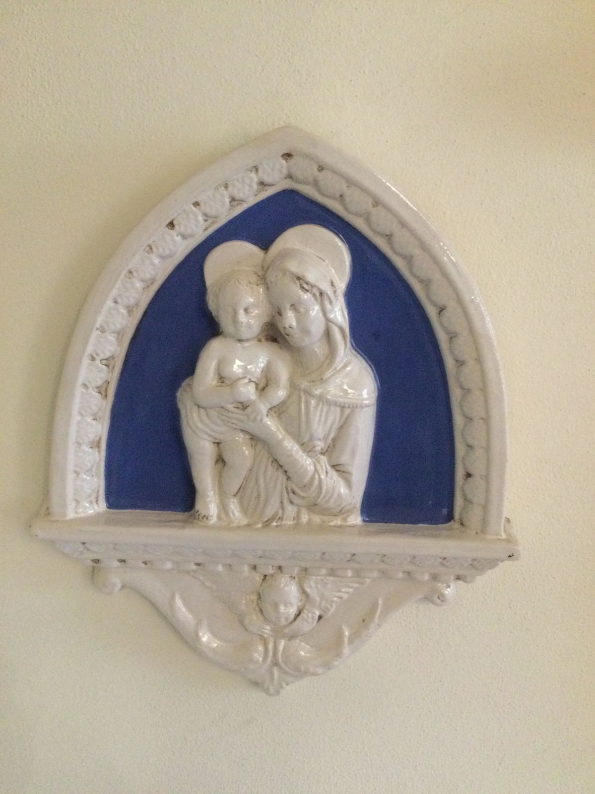 Madonna con bambino su altare h39x33  