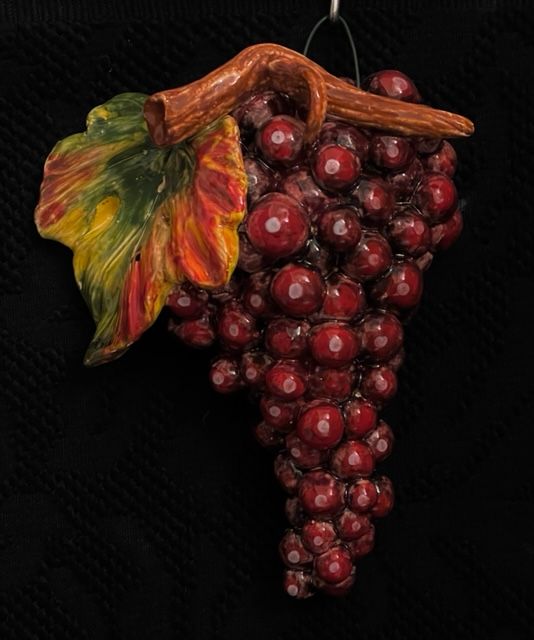 Grappolo d’uva rosso vinaccia h20x15 