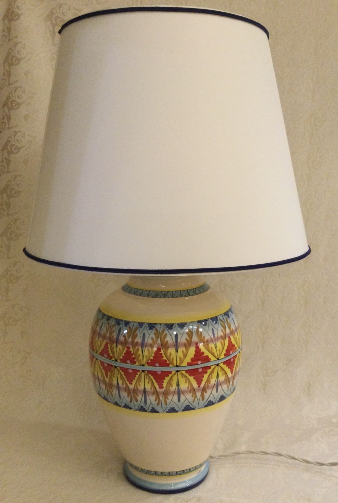 Lampada h40 geometrica in ceramica