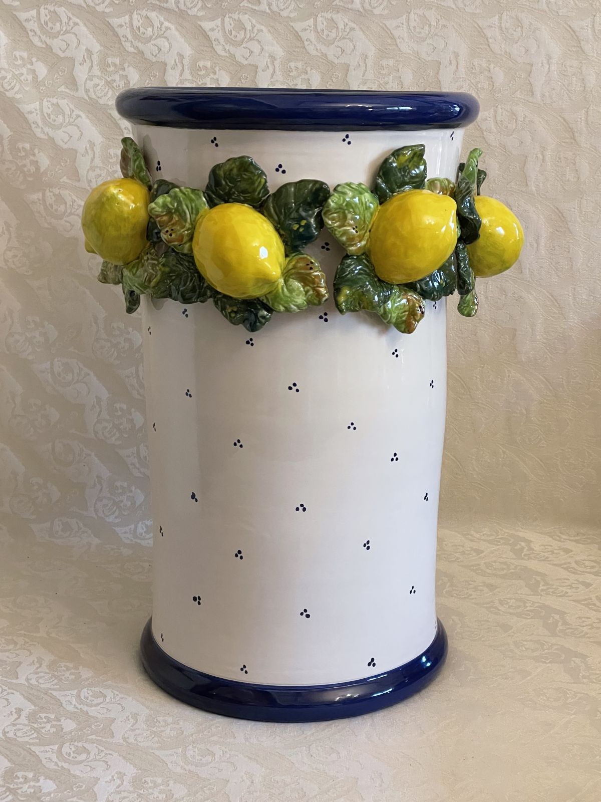 Umbrella stand h50 cylinder with lemons applied