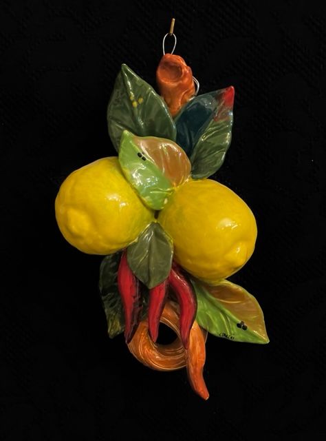 Tralcio con 2 limoni&peperoncini cm 27x16 